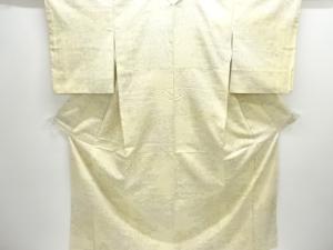 草花模様織り出し十日町紬着物